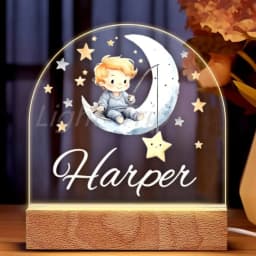 Personalized Night Light Customized Christmas Gift Gift for Birthday Girl Daughter Boy Him Baby Shower Dad Mom Her Boyfriend