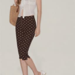 Women Y2k Polka Dot Printed Capris Cute Low Rise Stretchy Cropped Pants Side Bow Tie Skinny Capri Leggings Going Out Streetwear