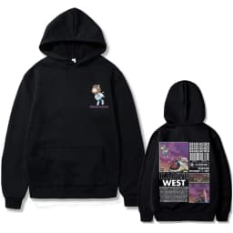 Kanye West Graduation Bear Double Sided Printed Hoodie Men Women Fashion Hip Hop Cool Sweatshirts Unisex Fleece Cotton Hoodies