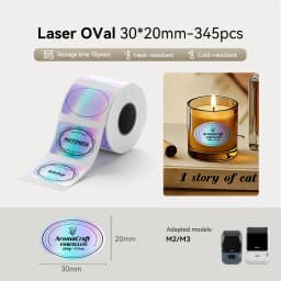 NIIMBOT M2 M3 Carbon Ribbon Laser Silver Matte Silver Thermal Transfer Sticker Outdoor Waterproof Network Organizer Tag