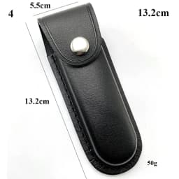 Multitool Leather Pouch Foldable Knife Sheath Fixed Blade Scabbard Holster Belt Loop Clip Case Holder Outdoor Waist Bag