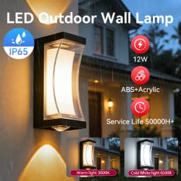 Outdoor Wall Light Home Waterproof Wall Lamp AC85-265V Porch Lights Outdoor Wall Lighting For Garden Backyard Doorway Decoration