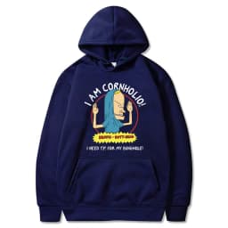I Am Cornholio Hoodie Beavis and Butt Head Sweatshirt I Need T P for My Bunghole Hoodies Beavis Scary Art Gift Men Clothes Tops