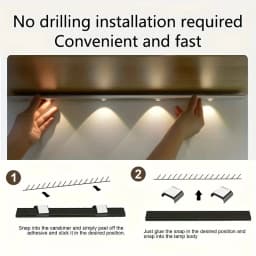 White/Black LED Cabinet Light USB Rechargeable Motion Sensor LED Light for Kitchen Wardrobe Cabinet Lighting 20CM/30CM/40CM/50CM