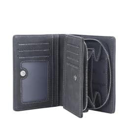 Brand Men PU Leather Short Wallet With Zipper Coin Pocket Vintage Big Capacity Male Short Money Purse Card Holder New
