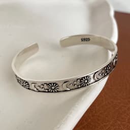 100% Solid 925 Sterling Silver Metal Bracelet for Women Vintage Handmade Simple Retro Chain Heart Bracelet Birthday Gift Party