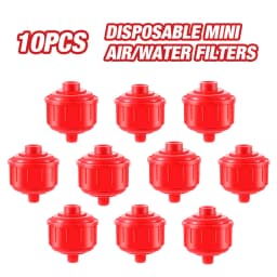 Mini Disposable Air Water Filter, Oil Water Separator, Air Line Filter Spray Gun Filter 1/4 Inch Thread for Spray Guns/Air Tools