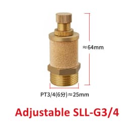 Pneumatic Exhaust Muffler Silencer M5 1/8 1/4 3/8 1/2 3/4 BSP Male Thread For Air Noise Brass Adjustable Long Short BSL SLM SLL