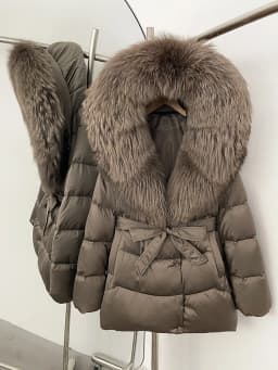 OFTBUY Winter 90% Duck Down Jacket Women Luxury Large Natural Silver Fox Fur Hooded Thick Warm Female Parkas Waterproof