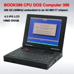 Retro Computer BOOK386 CPU DOS Computer 386 Windows3.11 Windows95 386CPU 9.7 Inch IPS LCD Monitor 16MB DRAM VGA CF Card