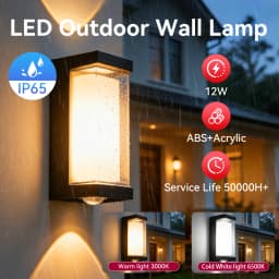 Outdoor Wall Light Home Waterproof Wall Lamp AC85-265V Porch Lights Outdoor Wall Lighting For Garden Backyard Doorway Decoration