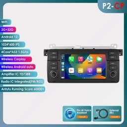 8+128G AI Voice Car Android Auto Radio for BMW E46 M3 318 320 325 330 335 Carplay 4G LTE Multimedia Player GPS Autoradio RDS SWC
