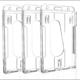 Transparent Cards Slots ID Tag Badge Holder with Badge Reel Cards Storage Organizer Employee Pass Work Card Case Sleeve