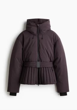 Women Casual Belted Hooded Cotton Coat Solid Full Sleeves Stand Collar Zipper Padded Jacket 2026 Lady Winter Daily Outwear New