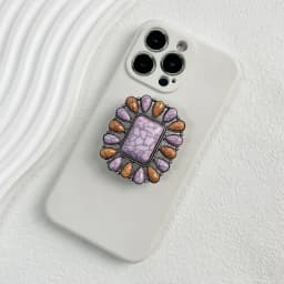 Luxury Socket Tok Phone Grip Retro Turquoise Phone Stand Unique Charm Foldable Grip Fashion Phone Support Desk Stand