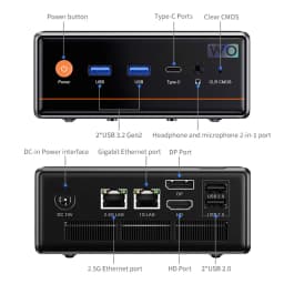 PELADN Mini PC Intel i5-12450H(up to 4.4GHz), WiFi 6/ BT5.2 3-Year Warranty Micro PC for Gaming & Office Barebone