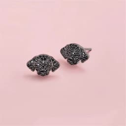Cute Girl Cat Stud Earrings Exquisite Women's Earrings Fashion Accessories Party Jewelry Full Rhinestone Stud Earrings Girl Gift