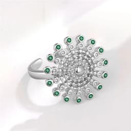 2026 Fashion Beads Anxiety Ring Fidget Spinner Rings Korea Crystal Butterfly Flower Star Moon Ring Anti Stress Jewelry Gift