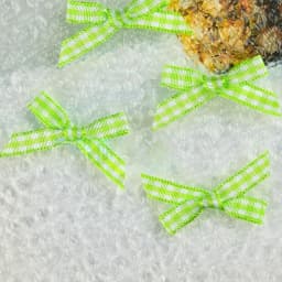 50Pcs/Lot Mini Plaid Stain Ribbon Bow Checkered Gingham Bow For DIY Sewing Crafts Wedding Decoration Hairpin Garment Accessories