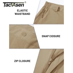 TACVASEN 5 Zipper Pockets Summer Quick Dry Cargo Shorts Mens Fishing Shorts Stretch Outdoor Hiking Nylon Work Shorts Lightweight