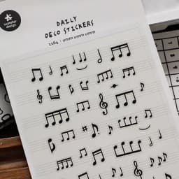 Korean Import Suatelier Musical Note PVC Stickers Scrapbooking Diy Journal Diary Cute School Stationery Sticker School Gift