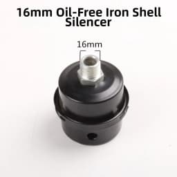1pcs Plastic Air Compressor Muffler 12.5mm/ 16mm/ 20mm Oil-free Air Compressor Accessories Noise Filter Muffler Black