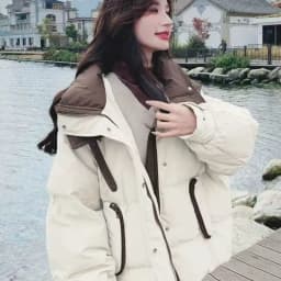 Down Cotton Jacket 2026 Versatile Contrast Color Women's Winter Parka Ladies Coat Beautiful Loose Corduroy Female Jacket