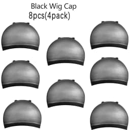 4/20pcs Black Wig Cap Elastic Breathable Invisible Wig Caps Perfect For Professional Use,2pcs/Pack