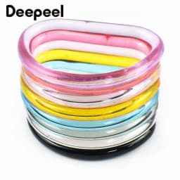 2/4/10Pcs 10cm Acrylic D Ring Transparent Plastic Handle for Bags Handbag Woven-bag Replace Bag Handles Purse Frame Accessories