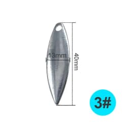20pieces Willowleaf Spinner blades+ Ball Bearing Swivels with Split Rings Trolling Fishing Lures Accessories Spinnerbaits