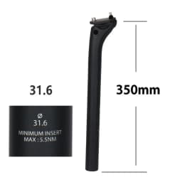 ELITAONE MTB Carbon Seat Post 20mm Offset 25.4-31.6mm Clamp 350-450mm Length Mountain/Road Bike Seatpost Lightweight Design