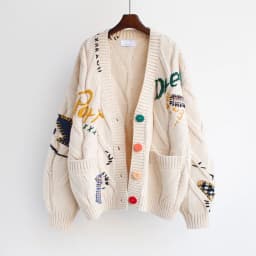 2026 Spring Autumn Female New Korean Version Lazy Style Cardigan Sweater Coat Women's Loose Short Knit Screw Thread Splicing Top