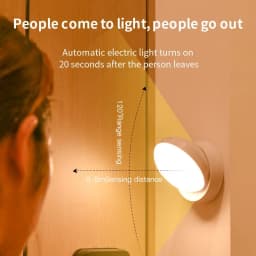 Night Lamp With Motion Sensor Light Rechargeable Wireless LED Bar Lighting 360 Rotating Magnetic For Room Bedside Table