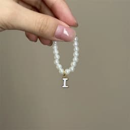 For Mini Labubu Pendant Accessories Letter Pearl Necklace For 4.0 Labubu Pin for Love Series Doll Accessories Dolls' Decoration