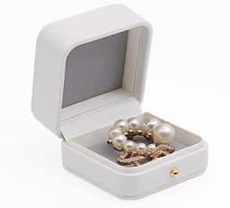 PU Leather White Jewelry Storage Box Earrings Ring Pendant Necklace Bracelet Organizer Display High-end Jewelry Box Joyero