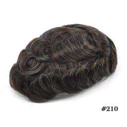 Men Hair Toupee Fine Mono Men's Wig Durable Capillary Prosthesis 6inch Handmade Mens Wigs Human Hair Tupee System 130% Density