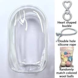 For Mini Labubu Pin For Love V4 Transparent Colorful Protector Case Doll Accessories Plush Doll Display Bag Outdoor Keychain Toy