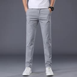 7 Colors Summer Thin Men's Casual Pants Stretch Cotton Slim Fashion Business Trousers High Quality Male Clothes