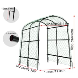 U-Shaped Garden Trellis Plant Climbing Frame for Climbing Vegetables And Flowers Metal Greenhouse Support Frame