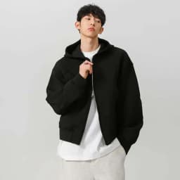 IEFB New Spring Men's Hoodies Hooded Zipper Structure Solid Color Loose Short Menswear Tops Casual Male Sweatshirts New 9W590