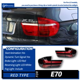 Car Lights for BMW X5 E70 2007-2013 LED Auto Taillight Assembly Upgrade 2023 High Configure Design Signal Lamp Tool Accessories