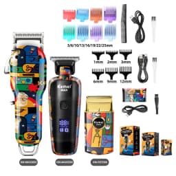 Kemei Rechargeable Graffiti Pattern Electric Hair Clipper Professional Barber Trimmer Man Shaver Km-MAX2092 KM-MAX5090 KM-RS7098
