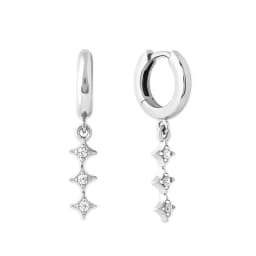 925 Sterling Silver Ear Needle Crystal Zircon Tassel Pendant Hoop Earrings Retro Small Fragrance Style High Jewelry Women Gifts