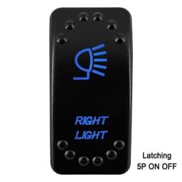 Waterproof Rocker Switch with Blue LED | 12V/24V Latching & Momentary (SPST/ DPDT) | for Marine, UTV, ATV, RZR, Automotive