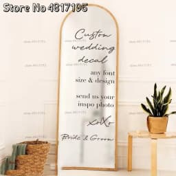 Custom Mirror Wedding Decal Personalized Wedding Sticker XOXO Wedding Mirror Decal Wedding Names And Dates Wall Decal Sign