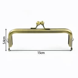 2/5Pcs 8.5/10.5/15/18.5cm Metal Bag Handle Square Smooth Clourse Purse Frame Kiss Clasp Handbag Sewing Brackets Bags Accessories