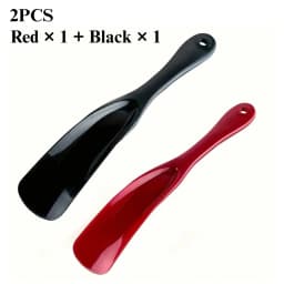 2PCS Unisex Long Handle Shoe Horns, Portable Plastic Shoe Helper, Non-Slip Easy Wear Tool for Travel & Daily Use