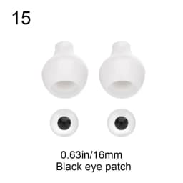 1Set Acrylic Half Round Doll Eyes 8~26mm Transparent Black Eye Patch Safety Eyeball Sticking Mud Clay Toys DIY Doll Accessories