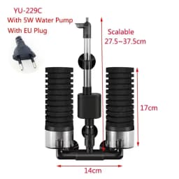 Aquarium Filter With Water Pump For Fish Tank Air Pump Skimmer Biochemical Sponge Filter Aquarium Bio Filters Filtro Aquario
