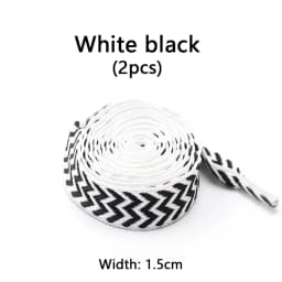 1 Pair Wavy Bread Style Flat Shoelaces Trend Decorative Laces for Sneakers 1.5/2/3 Cm Width Shoe Accessories
